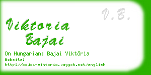 viktoria bajai business card